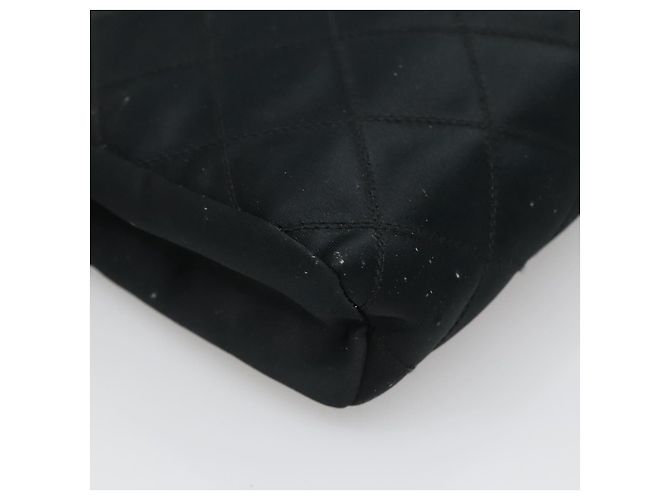 CHANEL Clutch Bicolore Satin Nero CC Auth 136693 - vista 14