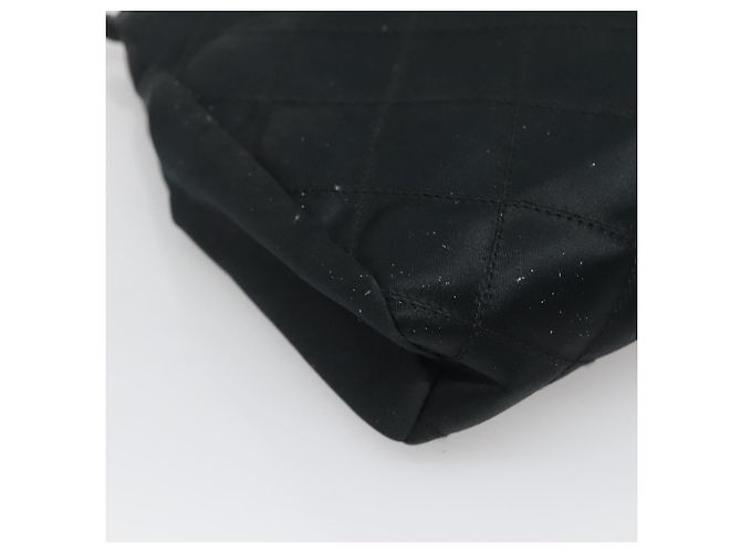 CHANEL Clutch Bicolore Satin Nero CC Auth 136693 - vista 16