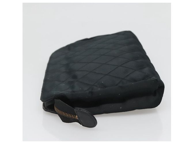 CHANEL Clutch Bicolore Satin Nero CC Auth 136693 - vista 4