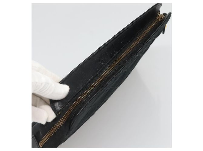 CHANEL Clutch Bicolore Satin Nero CC Auth 136693 - vista 5