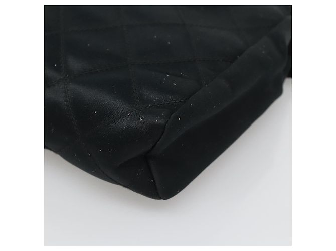 CHANEL Clutch Bicolore Satin Nero CC Auth 136693 - vista 7