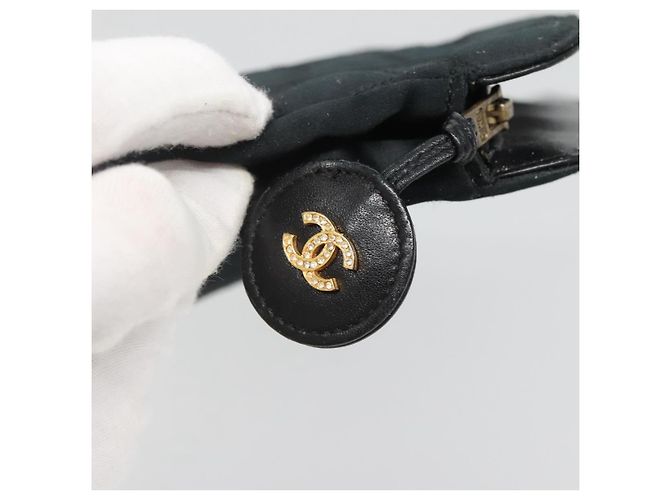 CHANEL Clutch Bicolore Satin Nero CC Auth 136693 - vista 8
