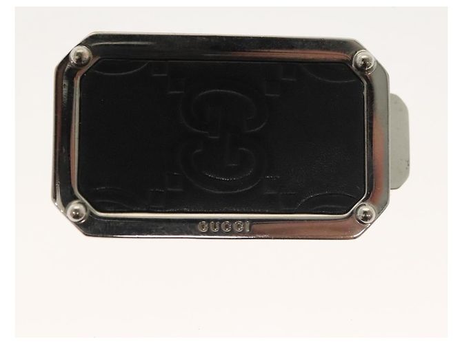 GUCCI Charm metal 3Set Nero Argento Auth 133446 - vista 6