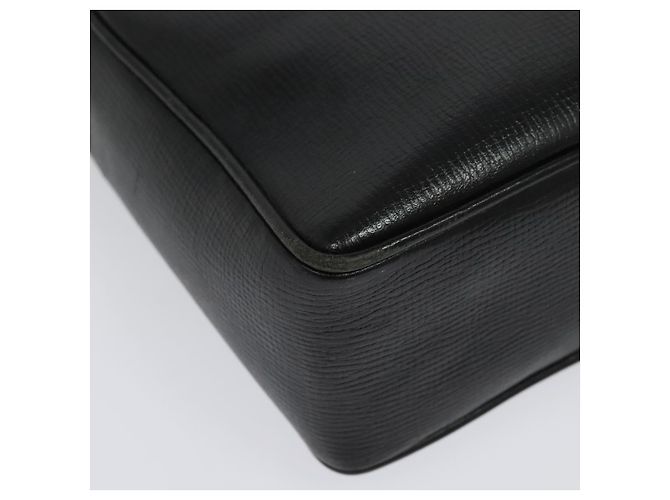 Céline Borsa a Spalla in Pelle Nera e Oro Auth 137436 Nero D'oro - vista 16