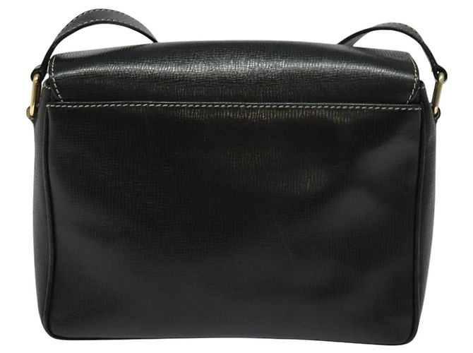 Céline Borsa a Spalla in Pelle Nera e Oro Auth 137436 Nero D'oro - vista 2