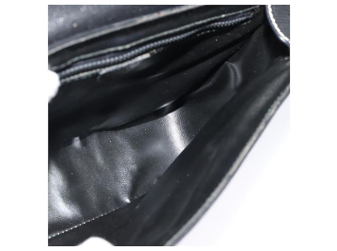 Céline Borsa a Spalla in Pelle Nera e Oro Auth 137436 Nero D'oro - vista 20