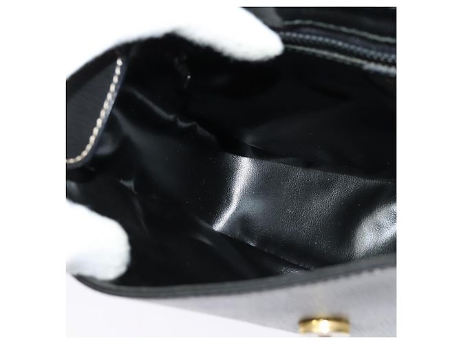 Céline Borsa a Spalla in Pelle Nera e Oro Auth 137436 Nero D'oro - vista 21
