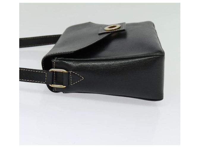 Céline Borsa a Spalla in Pelle Nera e Oro Auth 137436 Nero D'oro - vista 3