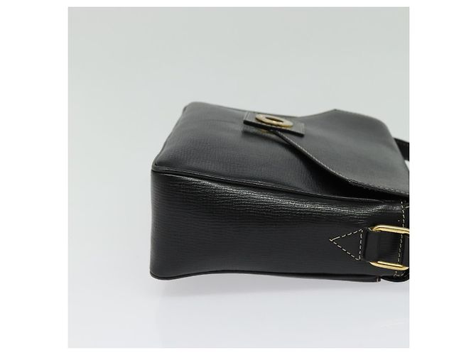 Céline Borsa a Spalla in Pelle Nera e Oro Auth 137436 Nero D'oro - vista 4