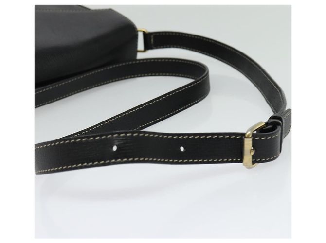Céline Borsa a Spalla in Pelle Nera e Oro Auth 137436 Nero D'oro - vista 7