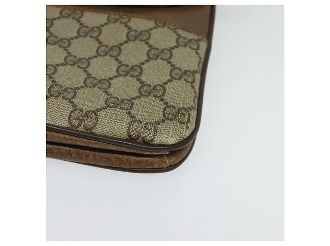 Gucci Borsa a Spalla GG Supreme PVC Beige Oro Auth BA4262 D'oro - vista 15
