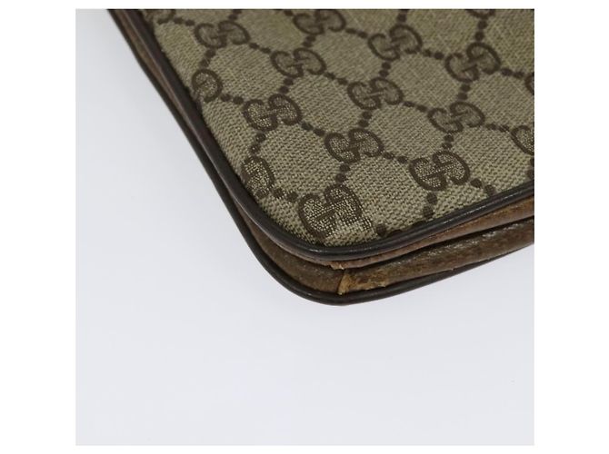 Gucci Borsa a Spalla GG Supreme PVC Beige Oro Auth BA4262 D'oro - vista 16