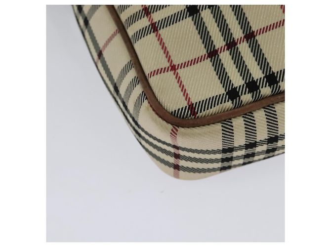 Borsa a Spalla Nova Check in Tela Beige e Argento di BURBERRY Auth bs28525 - vista 16