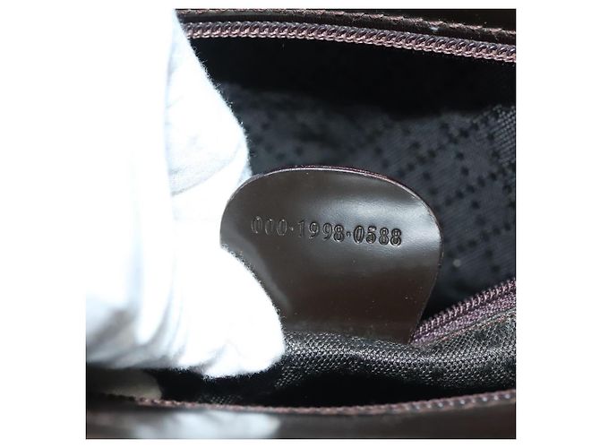 Bamboo Borsa a mano GUCCI in bambù nylon e pelle 2 in 1 marrone argento 000 1998 0588 Auth bs28273 - vista 12