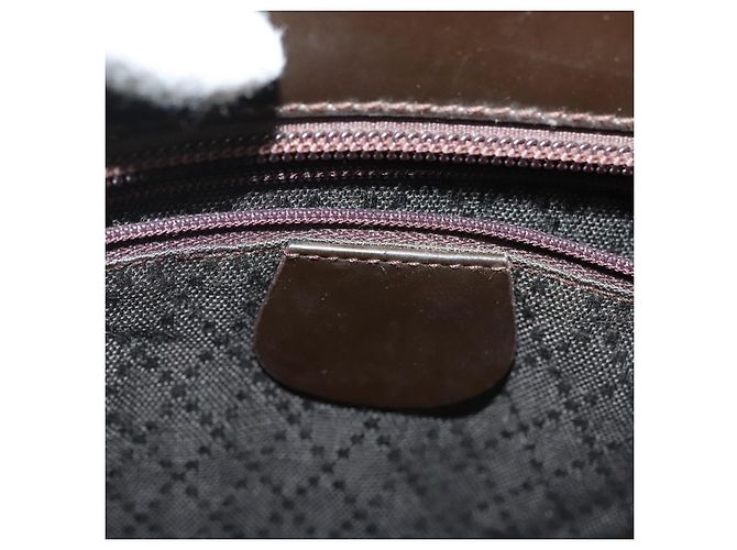 Bamboo Borsa a mano GUCCI in bambù nylon e pelle 2 in 1 marrone argento 000 1998 0588 Auth bs28273 - vista 19