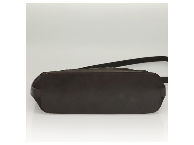 Bamboo Borsa a mano GUCCI in bambù nylon e pelle 2 in 1 marrone argento 000 1998 0588 Auth bs28273 - vista 5