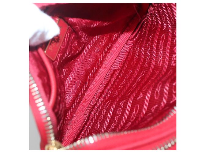Borsa a Spalla PRADA Nylon Rossa Oro Auth 136649 Rosso D'oro - vista 11