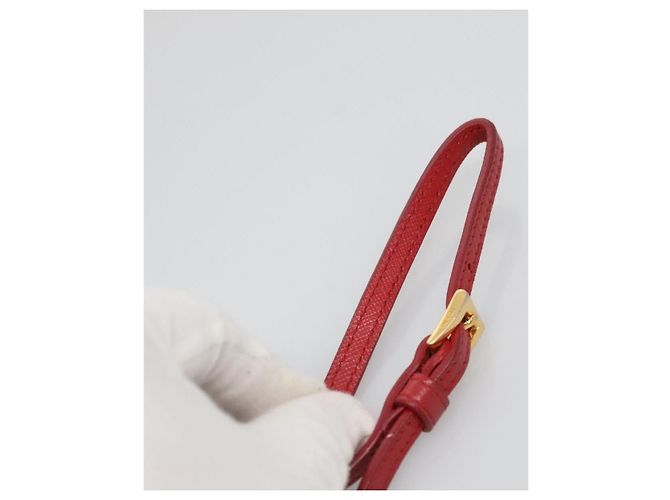Borsa a Spalla PRADA Nylon Rossa Oro Auth 136649 Rosso D'oro - vista 14
