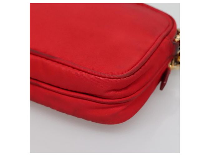 Borsa a Spalla PRADA Nylon Rossa Oro Auth 136649 Rosso D'oro - vista 15