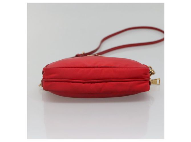 Borsa a Spalla PRADA Nylon Rossa Oro Auth 136649 Rosso D'oro - vista 5