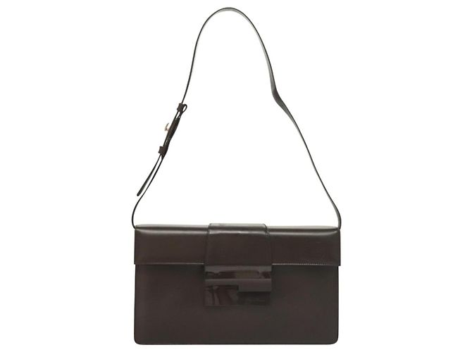 Borsa a Spalla Salvatore Ferragamo in Pelle Marrone Auth 133389 - vista 13
