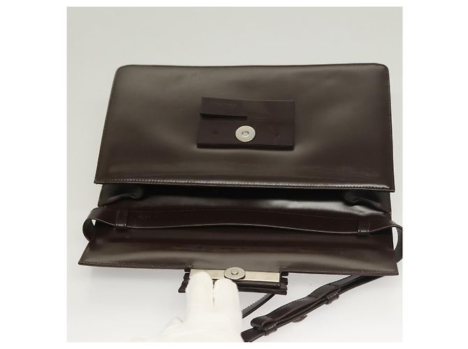 Borsa a Spalla Salvatore Ferragamo in Pelle Marrone Auth 133389 - vista 18