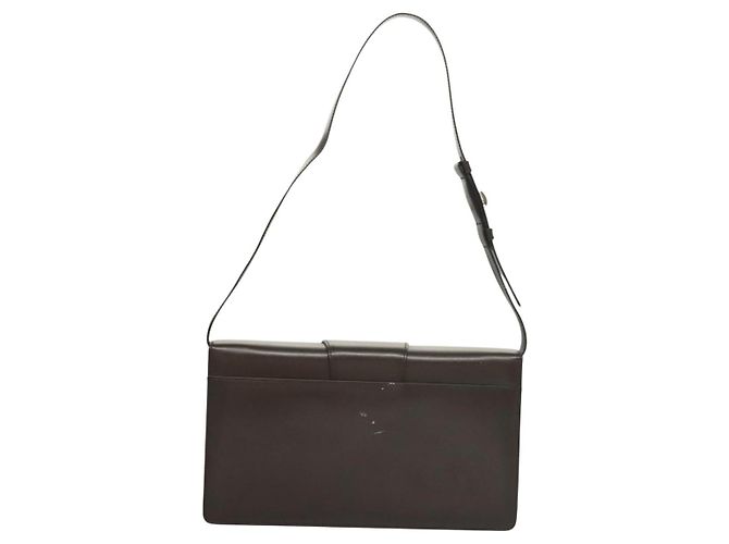 Borsa a Spalla Salvatore Ferragamo in Pelle Marrone Auth 133389 - vista 2