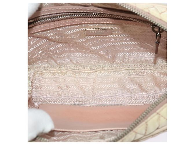 PRADA Bolsa de Ombro com Corrente Nylon 2em1 Rosa Prata Auth 129644 - vista 11
