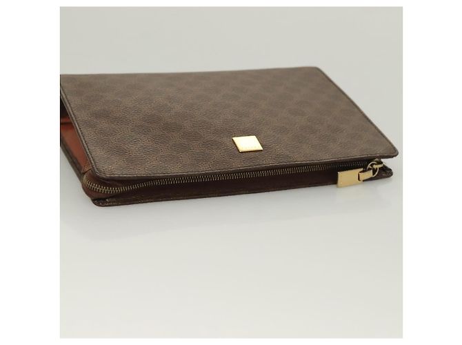 Céline CELINE Macadam Canvas Pouch Clutch Bag 2 Set Brown Auth yk18950 Castaño - vista 14
