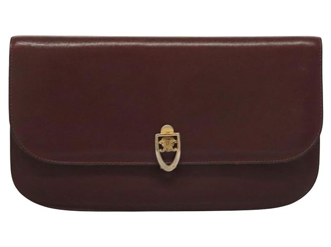 Céline CELINE Macadam Canvas Pouch Clutch Bag 2 Set Brown Auth yk18950 Castaño - vista 2