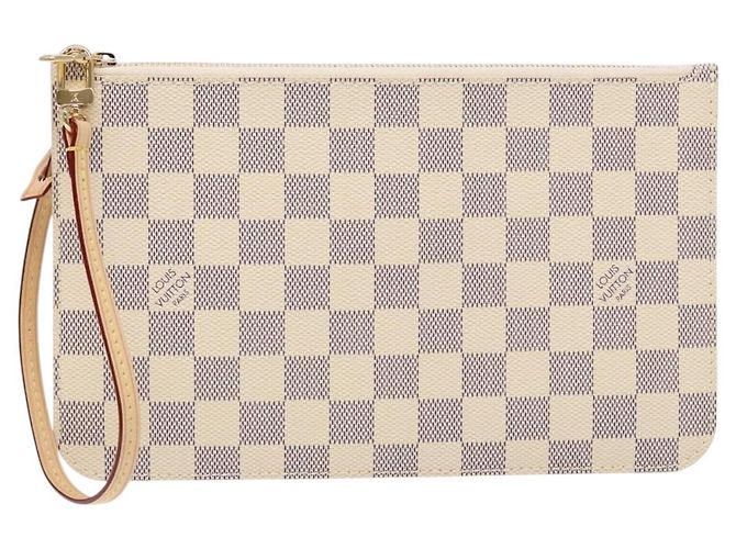 LOUIS VUITTON Pochette Neverfull MM Damier Azur LV Auth BA4707 - vista 13
