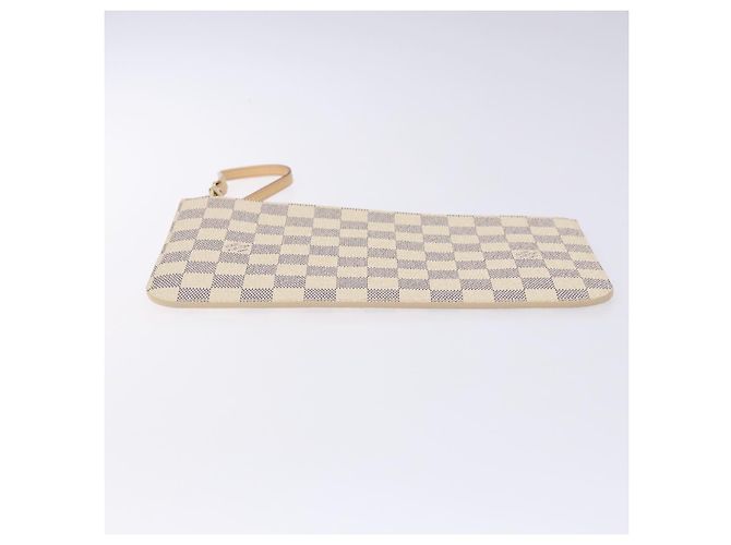 LOUIS VUITTON Pochette Neverfull MM Damier Azur LV Auth BA4707 - vista 6