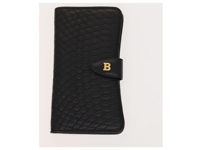 Bolsa de ombro acolchoada BALLY de couro 2 Set Black Auth BA4826 Preto - vista 10