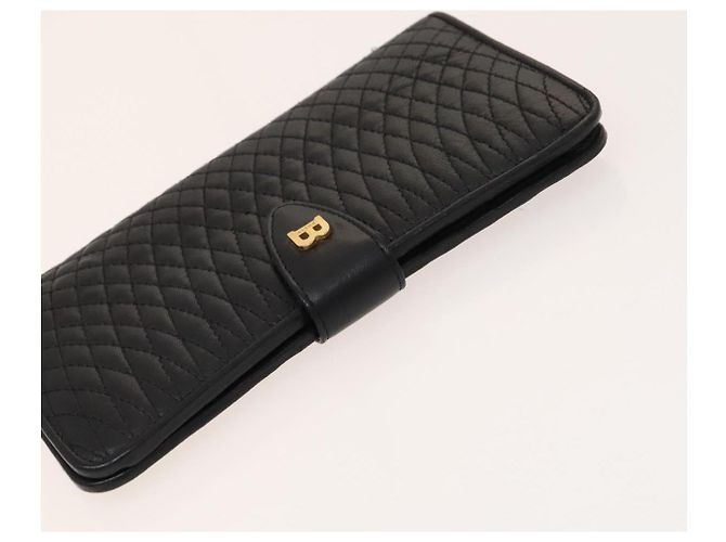 Bolsa de ombro acolchoada BALLY de couro 2 Set Black Auth BA4826 Preto - vista 12