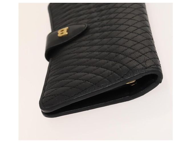 Bolsa de ombro acolchoada BALLY de couro 2 Set Black Auth BA4826 Preto - vista 13