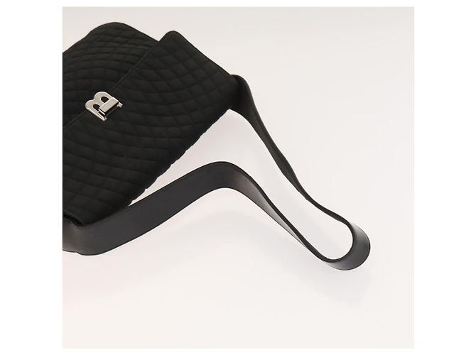 Bolsa de ombro acolchoada BALLY de couro 2 Set Black Auth BA4826 Preto - vista 5