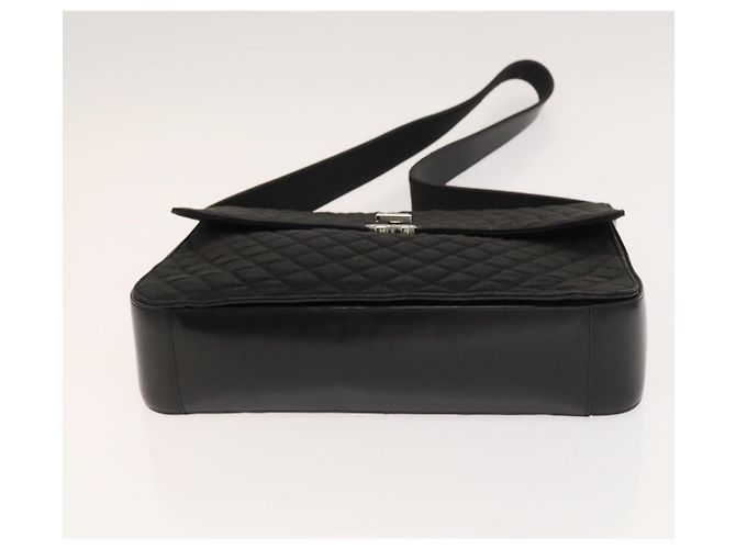 Bolsa de ombro acolchoada BALLY de couro 2 Set Black Auth BA4826 Preto - vista 7