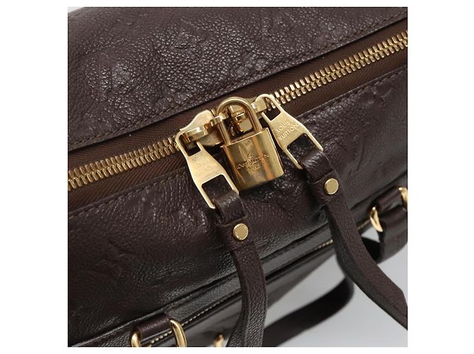 LOUIS VUITTON Borsa Monogram Empreinte Lumineuse PM Marrone Coda M94170 Auth PP870 - vista 19