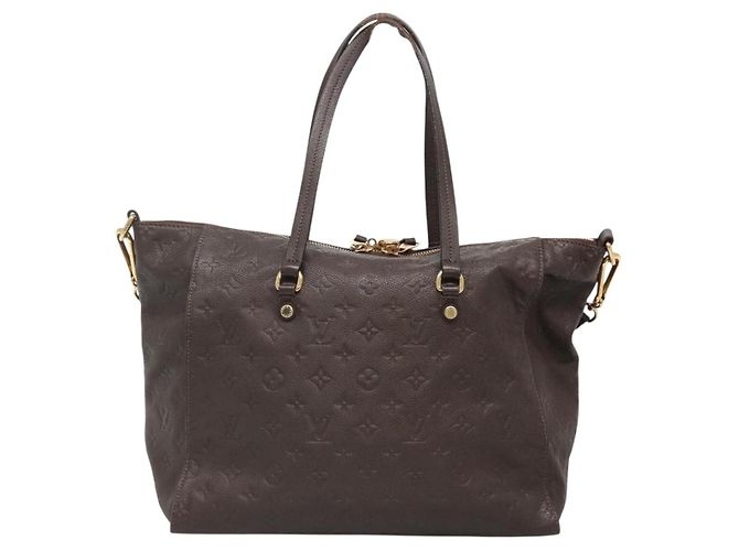 LOUIS VUITTON Borsa Monogram Empreinte Lumineuse PM Marrone Coda M94170 Auth PP870 - vista 2