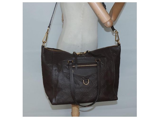LOUIS VUITTON Borsa Monogram Empreinte Lumineuse PM Marrone Coda M94170 Auth PP870 - vista 26