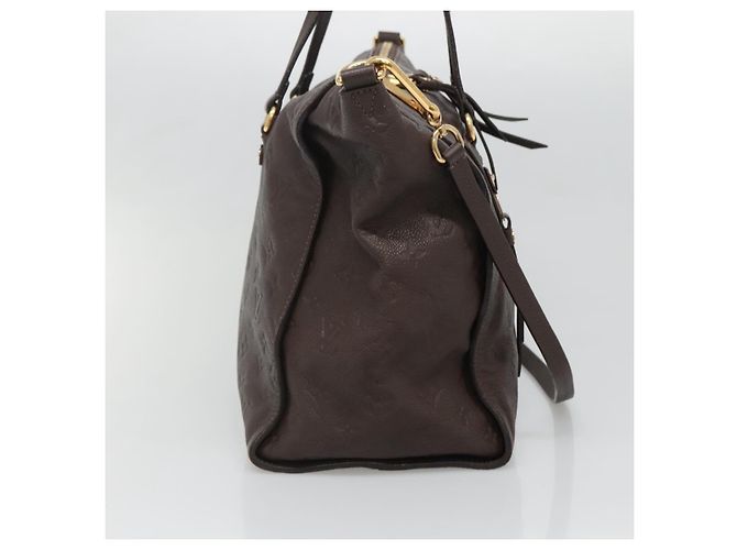LOUIS VUITTON Borsa Monogram Empreinte Lumineuse PM Marrone Coda M94170 Auth PP870 - vista 3