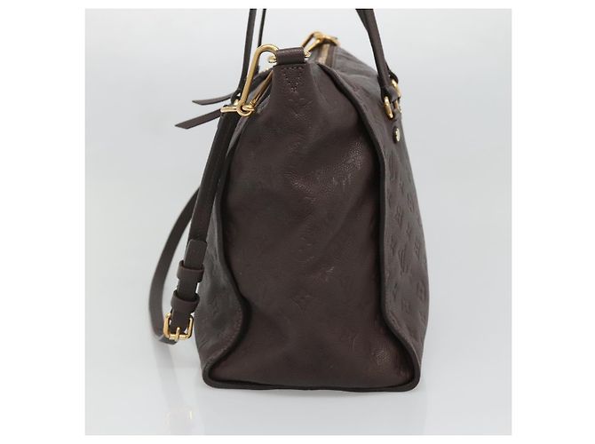 LOUIS VUITTON Borsa Monogram Empreinte Lumineuse PM Marrone Coda M94170 Auth PP870 - vista 4