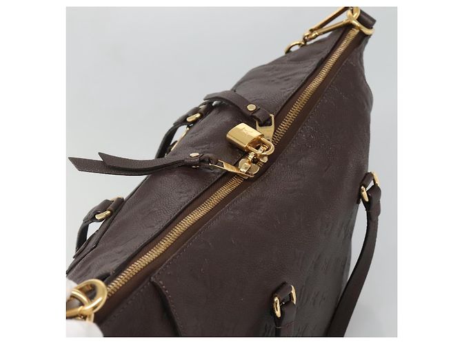 LOUIS VUITTON Borsa Monogram Empreinte Lumineuse PM Marrone Coda M94170 Auth PP870 - vista 6
