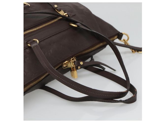 LOUIS VUITTON Borsa Monogram Empreinte Lumineuse PM Marrone Coda M94170 Auth PP870 - vista 7