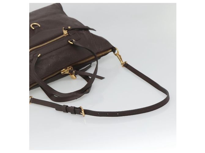 LOUIS VUITTON Borsa Monogram Empreinte Lumineuse PM Marrone Coda M94170 Auth PP870 - vista 9