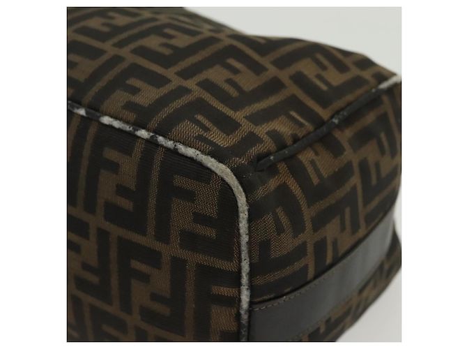 FENDI Zucca Canvas Kosmetiktasche Schwarz Braun Auth 136971 - Ansicht 16