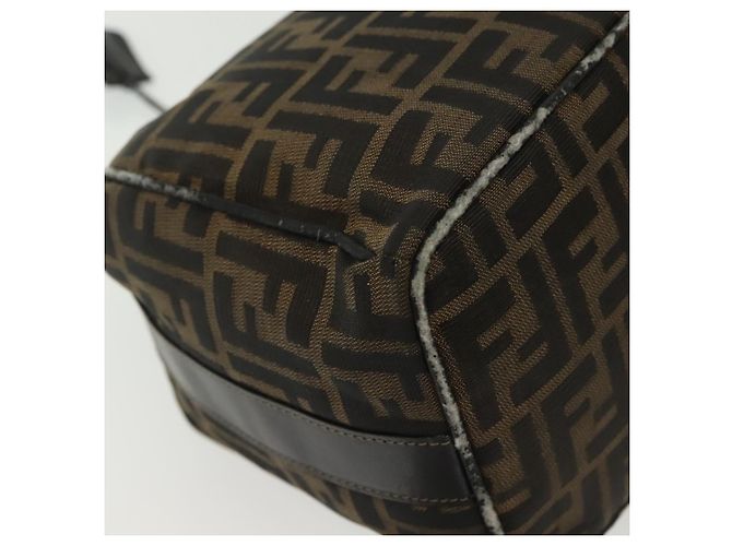 FENDI Zucca Canvas Kosmetiktasche Schwarz Braun Auth 136971 - Ansicht 17