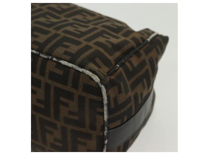 FENDI Zucca Canvas Kosmetiktasche Schwarz Braun Auth 136971 - Ansicht 18