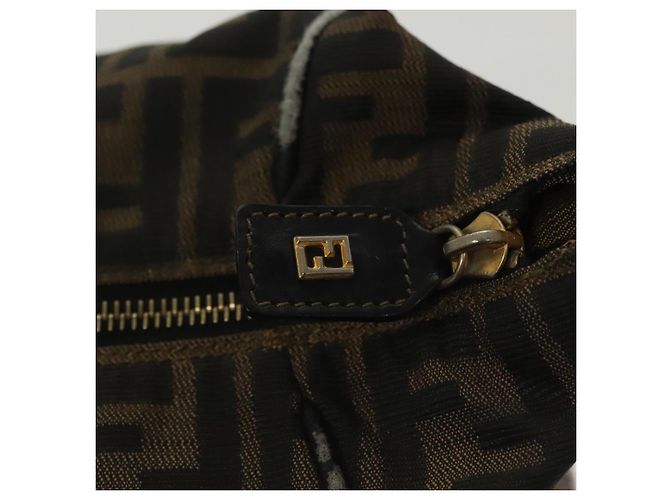 FENDI Zucca Canvas Kosmetiktasche Schwarz Braun Auth 136971 - Ansicht 20