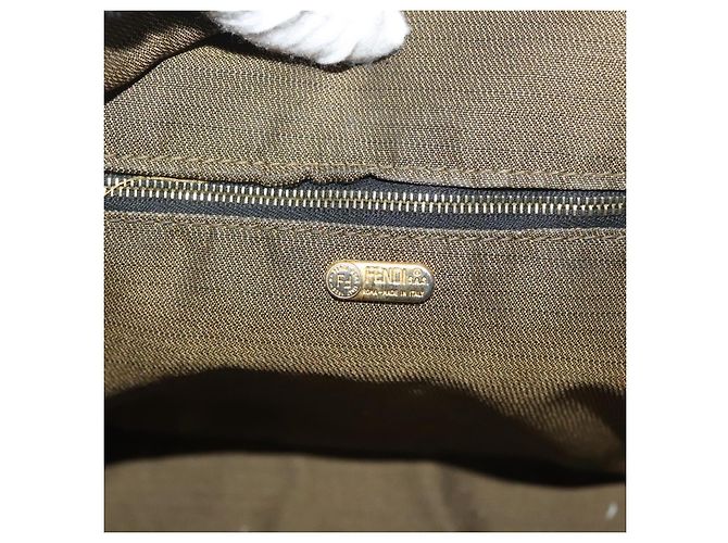 FENDI Zucca Canvas Kosmetiktasche Schwarz Braun Auth 136971 - Ansicht 21